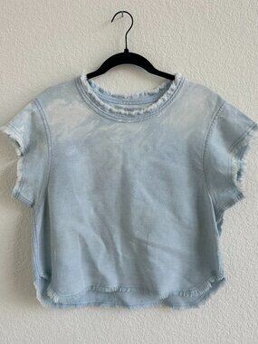 IRO Frayed Edge Denim Top